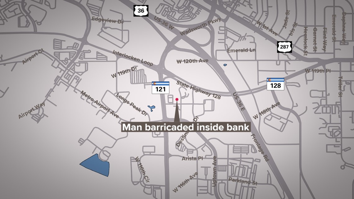 Man barricades himself inside Firstier Bank in Broomfield - Vimarsana News