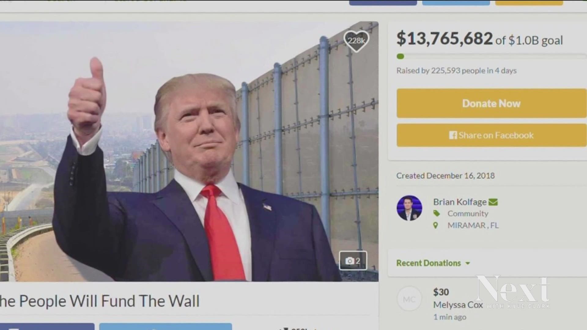 "We Build the Wall" crowdfunded millions for a border wall with Mexico. Timothy Shea from Castle Rock now awaits trial for alleged crimes tied to the fundraiser.