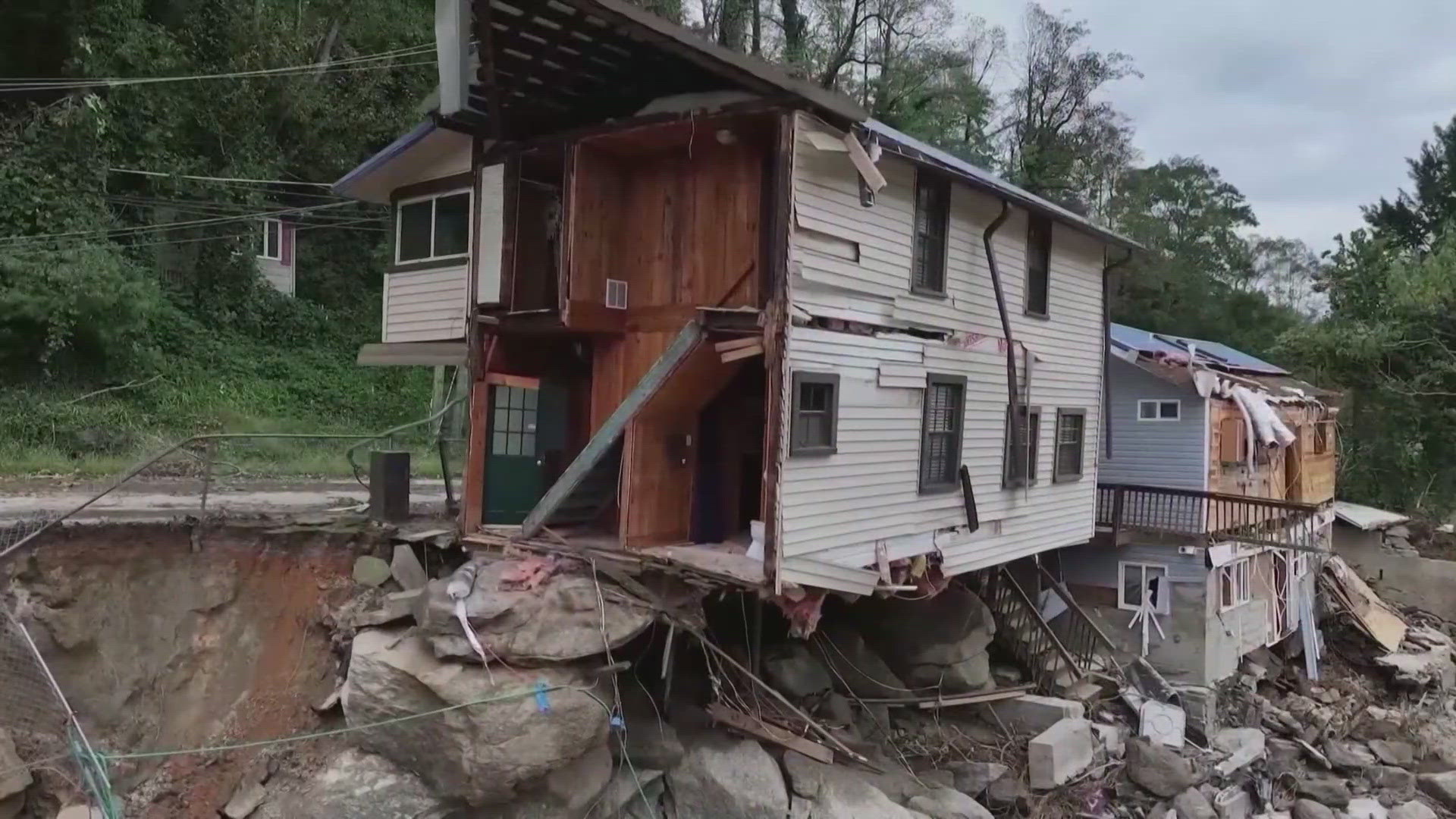 The devastation was especially bad in the Blue Ridge Mountains, where at least 50 people died in and around the tourism haven of Asheville.