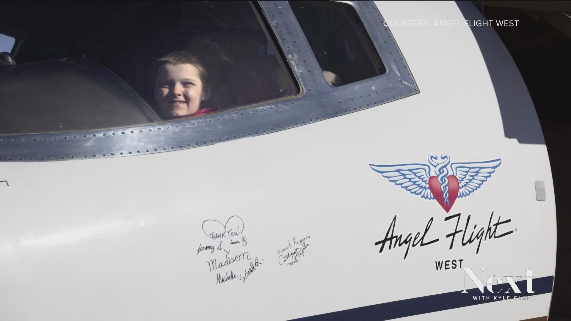 Angel flight West works with International Jet Aviation to transport patients to medical care for free.