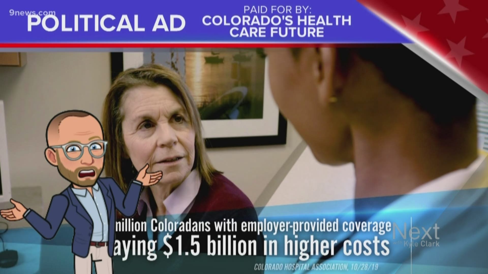 Politics guy Marshall Zelinger Truth Tests political ads, from Colorado's Health Care Future, about a state government healthcare option.