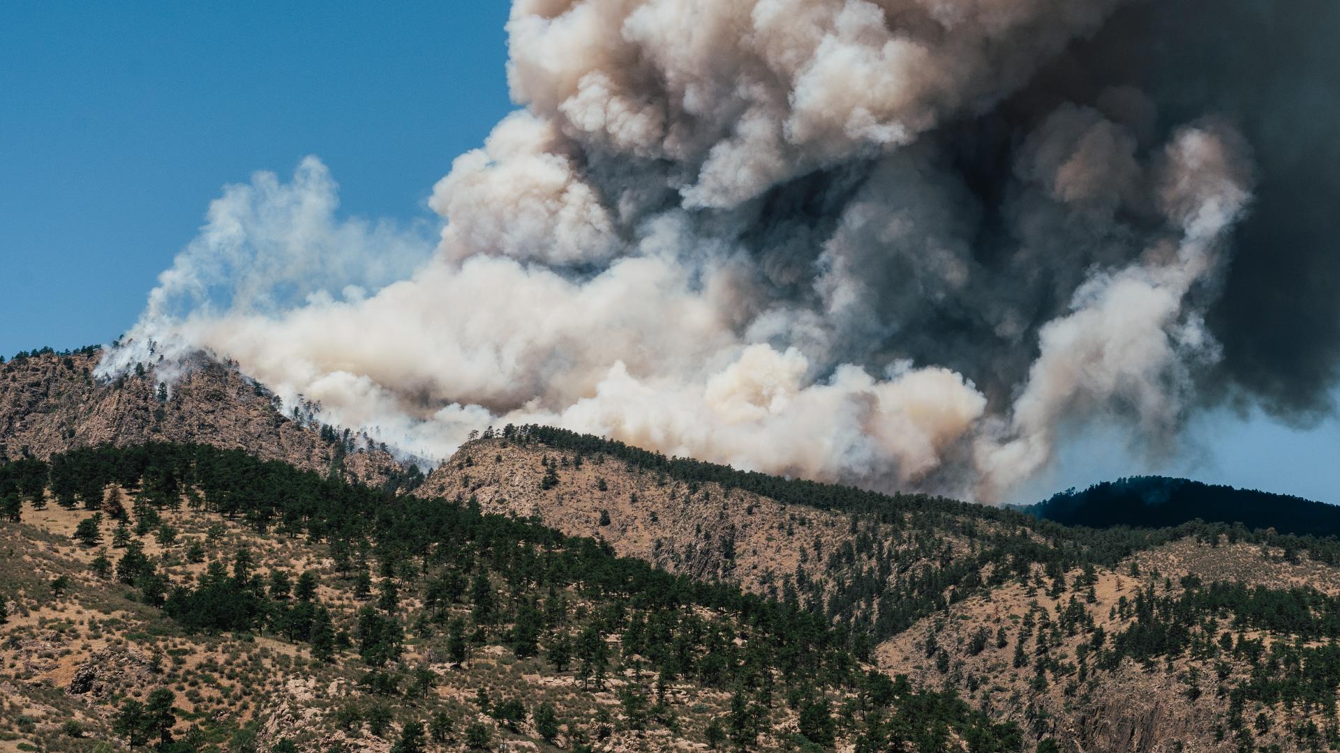 The Alexander Mountain Fire is burning west of Loveland, just north of Big Thompson Road. The U.S. Forest Service estimated the size at 247 acres.