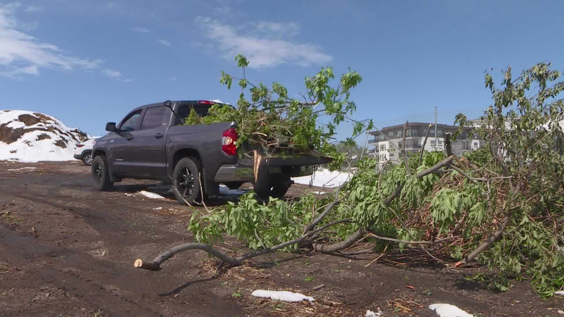Denver and the surrounding cities have drop-off locations for all those branches that came down in the spring storm.