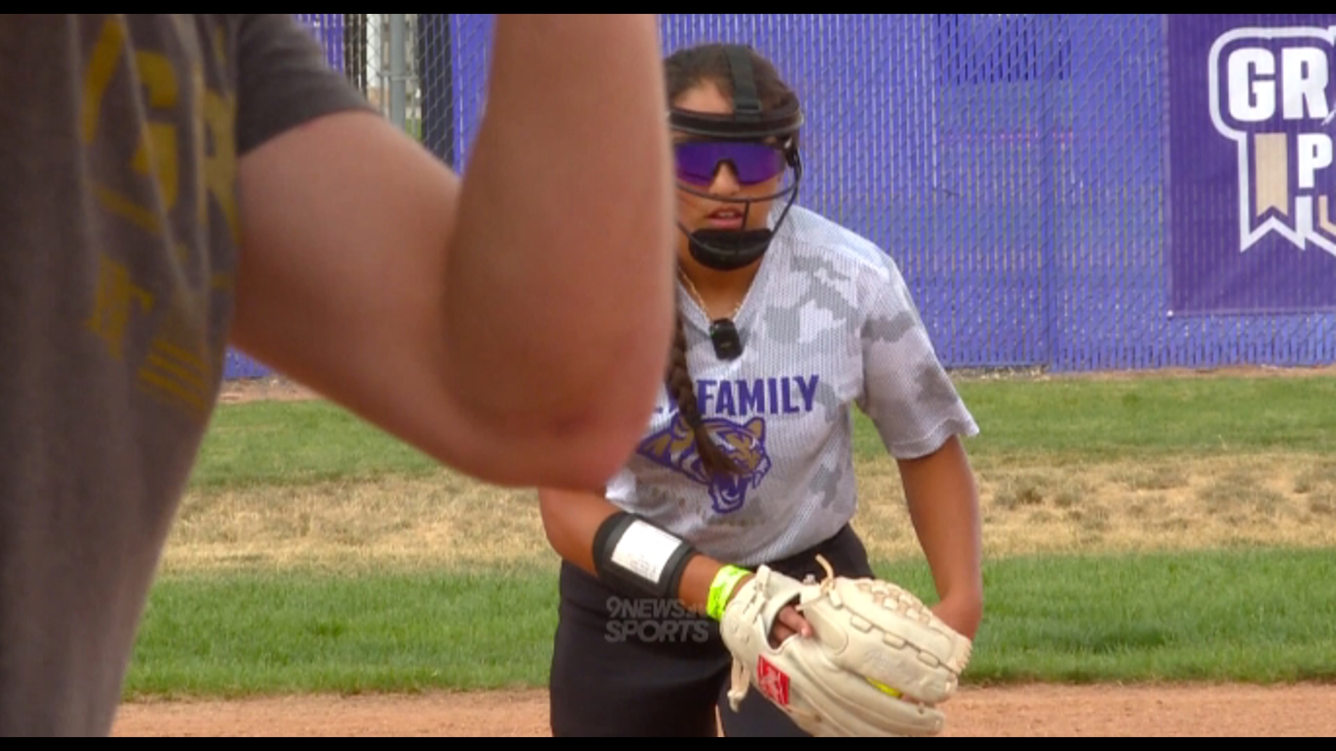 Holy Family state champion pitcher, Isabella Arroyo, strikes out the football team in her senior season