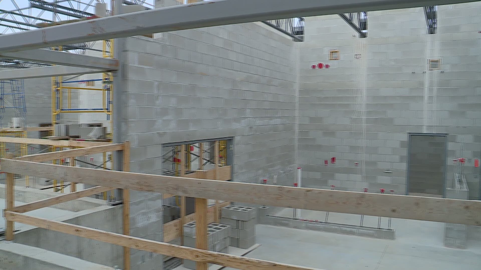 Construction on the Denver Zoo's new animal hospital is halfway complete.