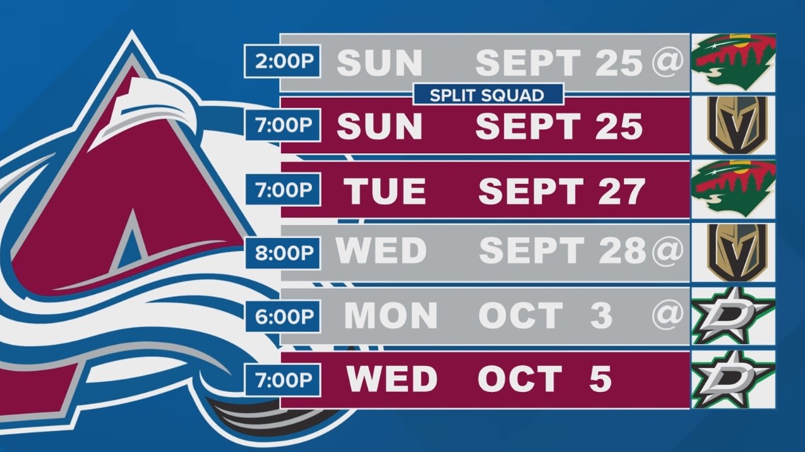 Avalanche 2021-2022 preseason schedule announced – The Denver Post