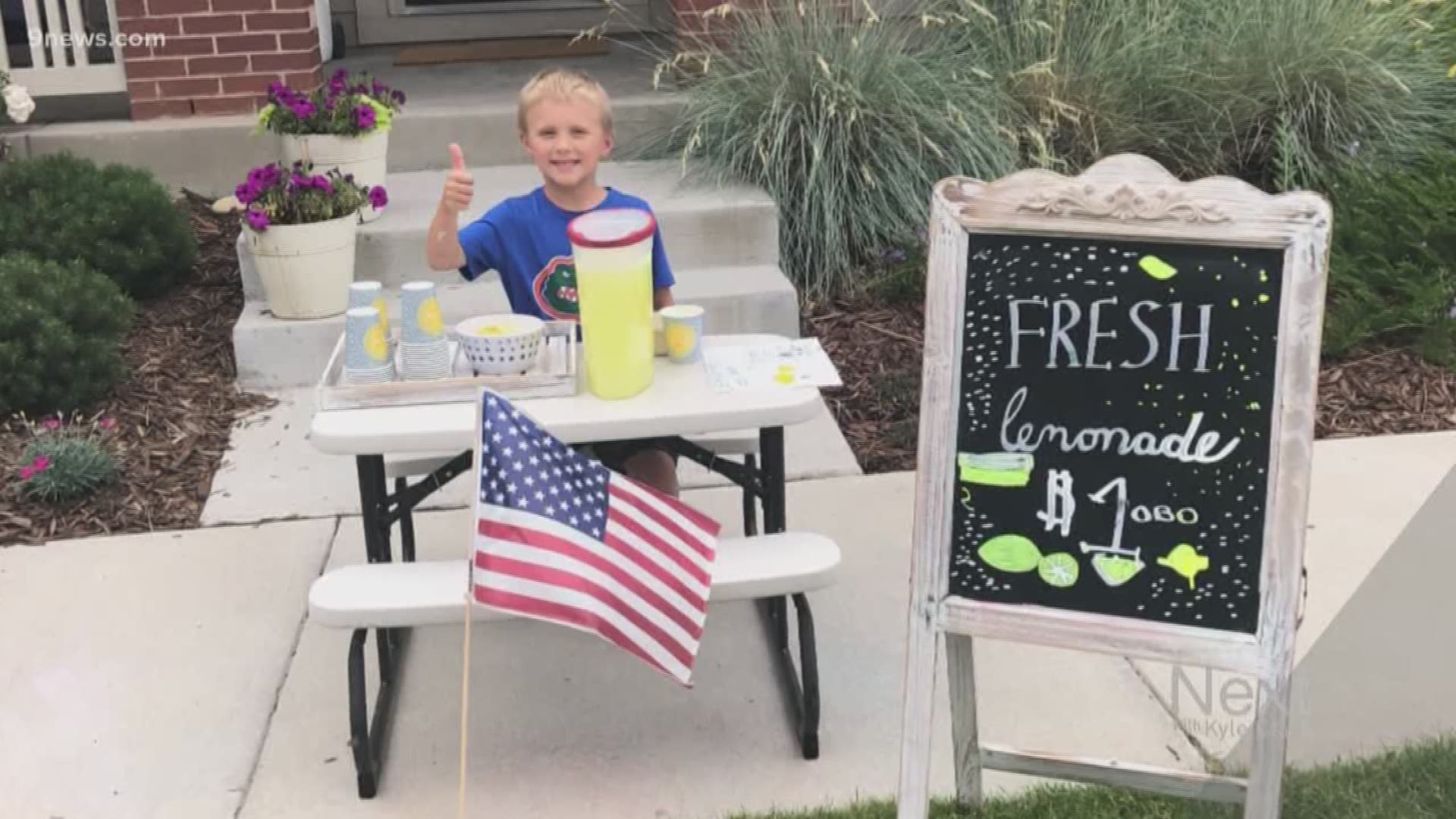 A boy in Stapleton set up a lemonade stand Monday. Looked like any other - the table - the sign - the pitcher of lemonade. It wasn't until you stopped to talk that you learned this was an incredible act of courage. And it brought out the best in the community.