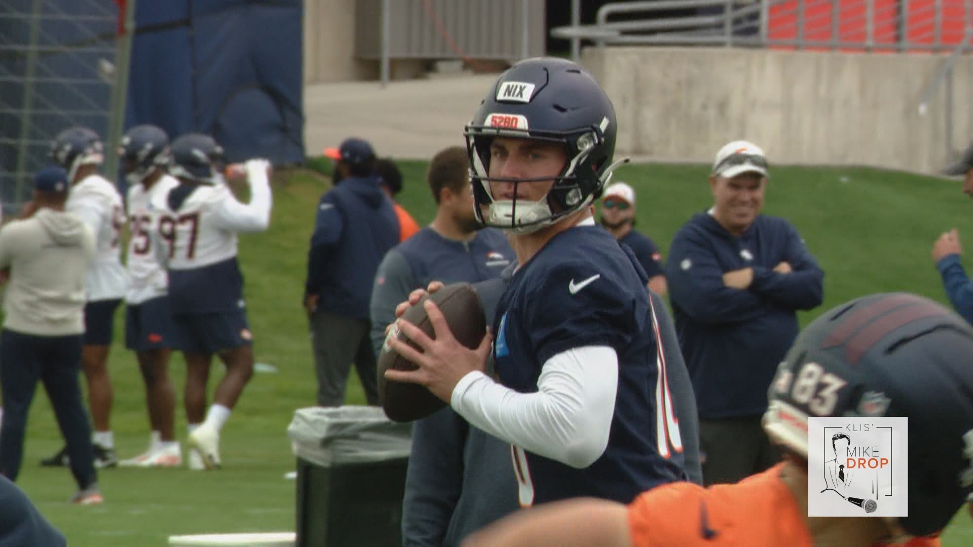 9NEWS Broncos Insider Mike Klis talks about the first mandatory mini camp practice and the signing of running back J.K. Dobbins.