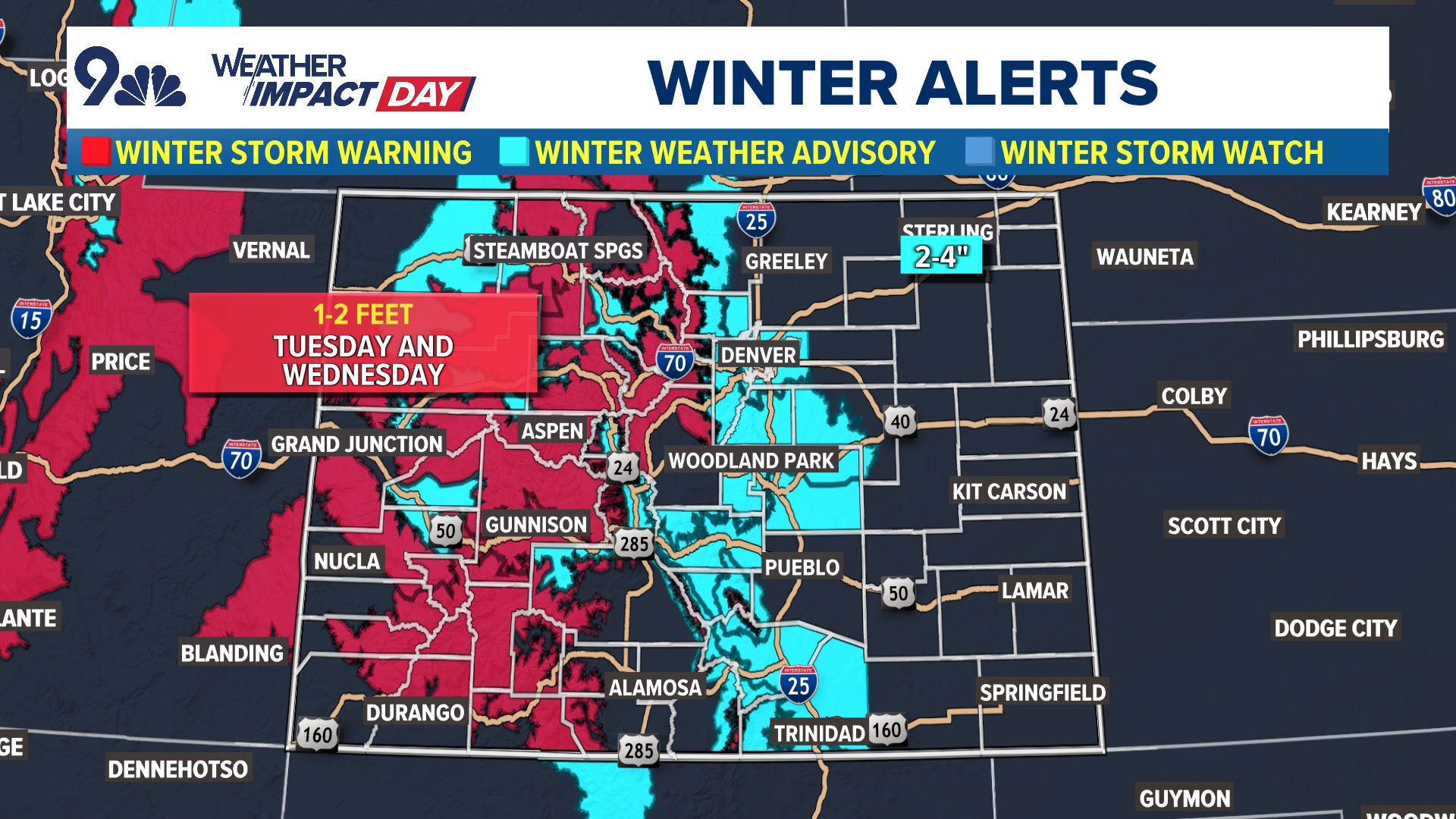 Denver snow: Weather Impact Day with difficult travel in Colorado ...