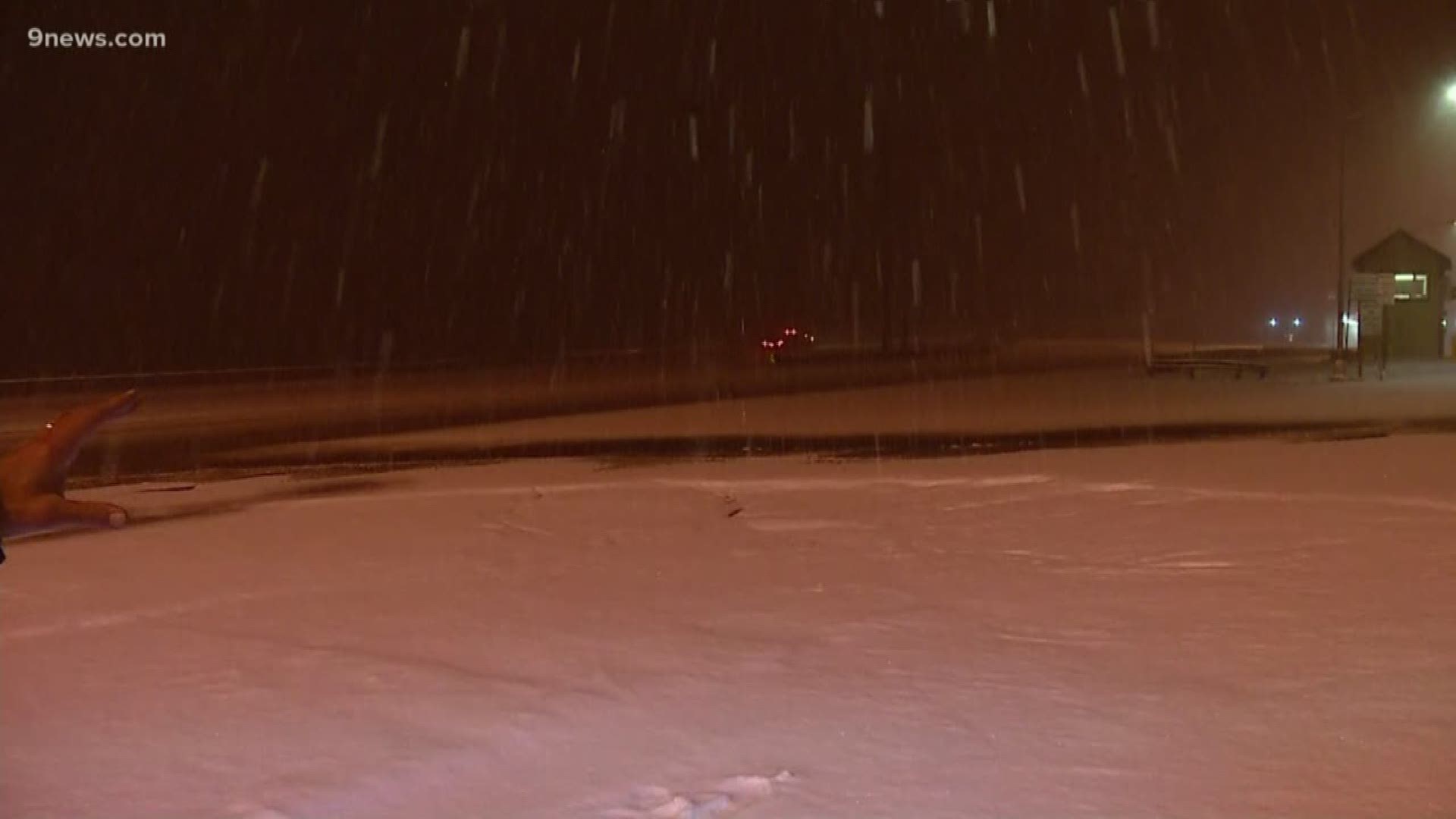 Heavy snow started to fall in the mountains on Thursday morning. Matt Renoux has a look at conditions near the Eisenhower Tunnel.