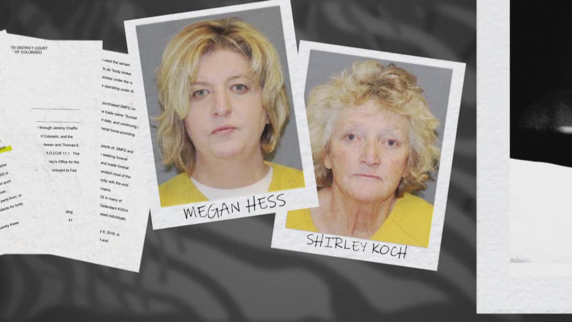 Megan Hess and Shirley Koch pleaded guilty to mail fraud after selling body parts without the families' permission.