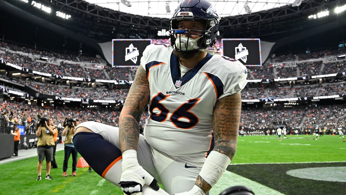 Denver Broncos safety Vernon Fox celebrates a tackle against the Oakland  Raiders during an NFL football game in Denver, Sunday, Nov. 23, 2008. The  Raiders beat the Broncos 31-10. (AP Photo/Jack Dempsey