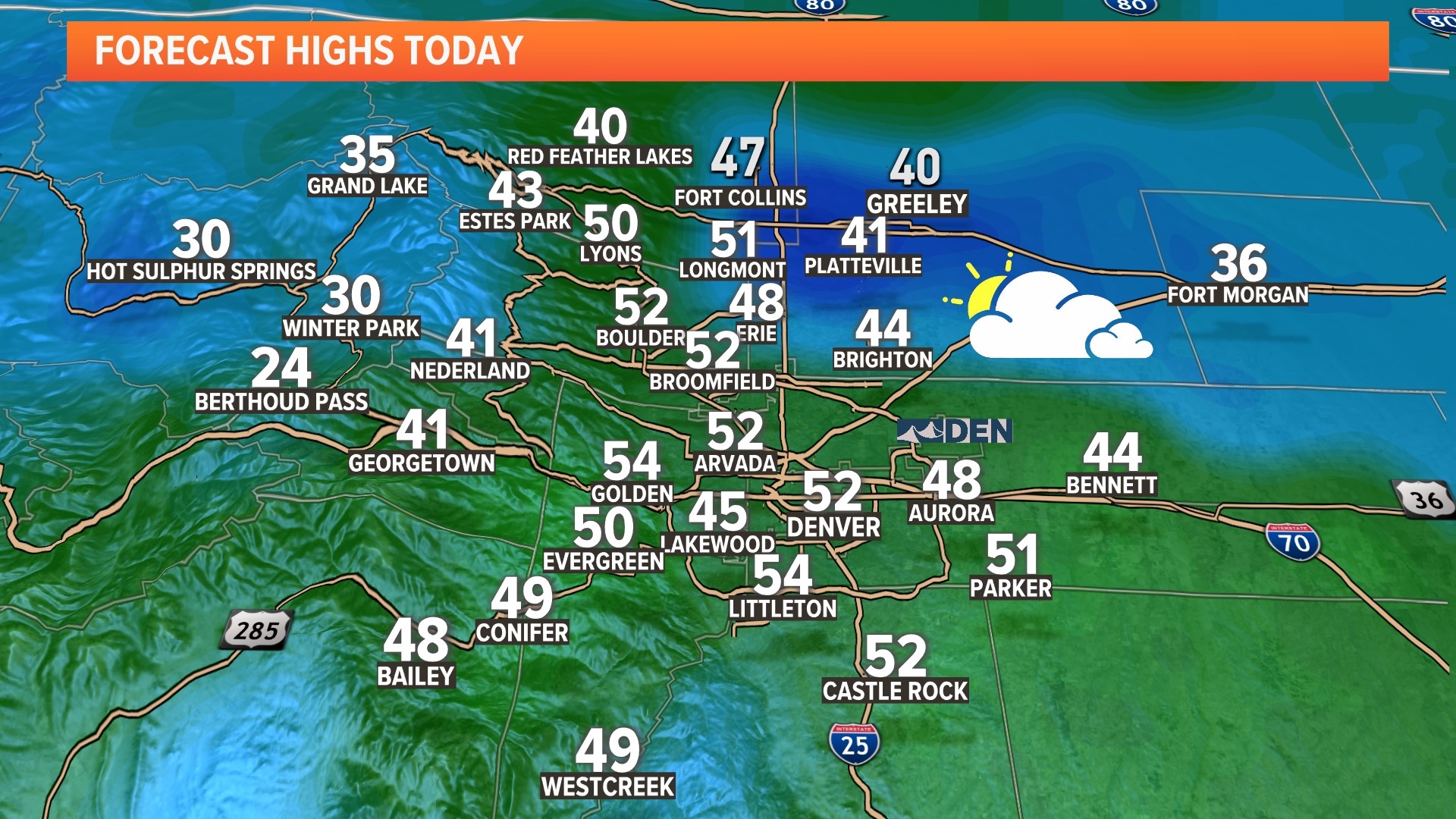 Above normal temperatures and fair conditions through the weekend