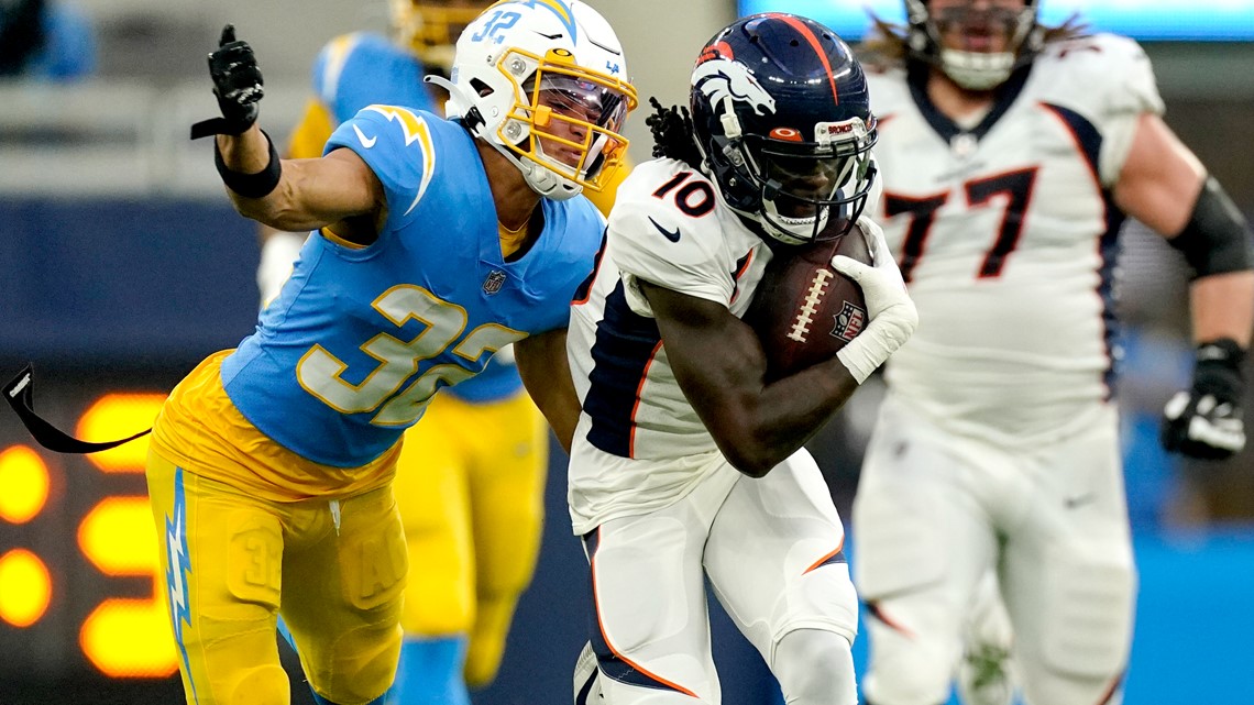 Chargers win in overtime after Denver Broncos botch punt return - Los  Angeles Times