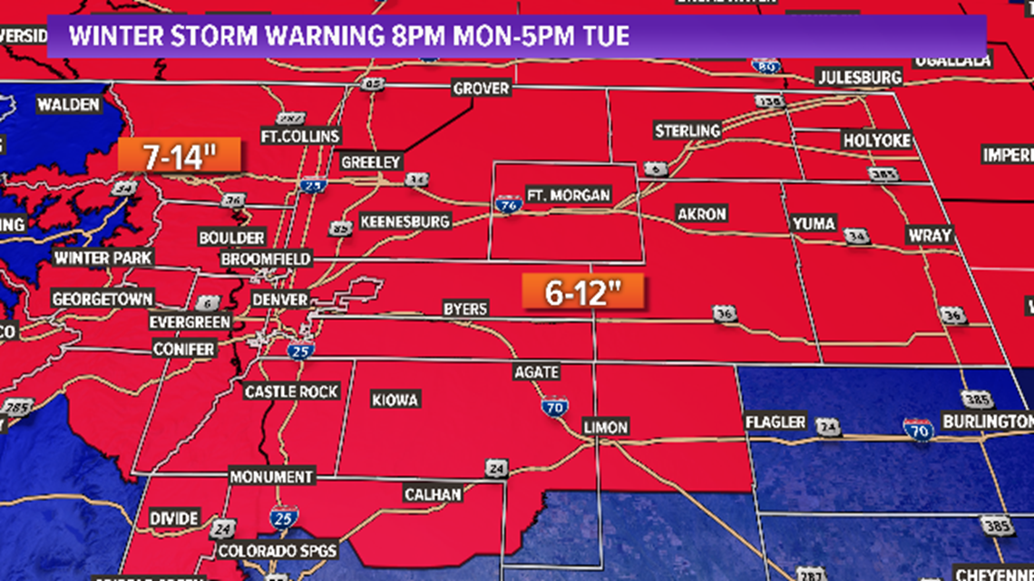 Colorado snowstorm coverage Thanksgiving week