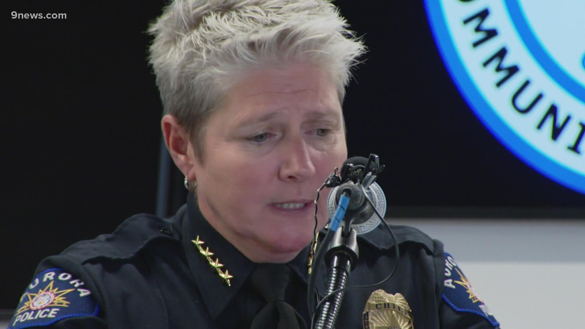 The Aurora Police Department announced the firing of Officer Francine Martinez on Thursday.