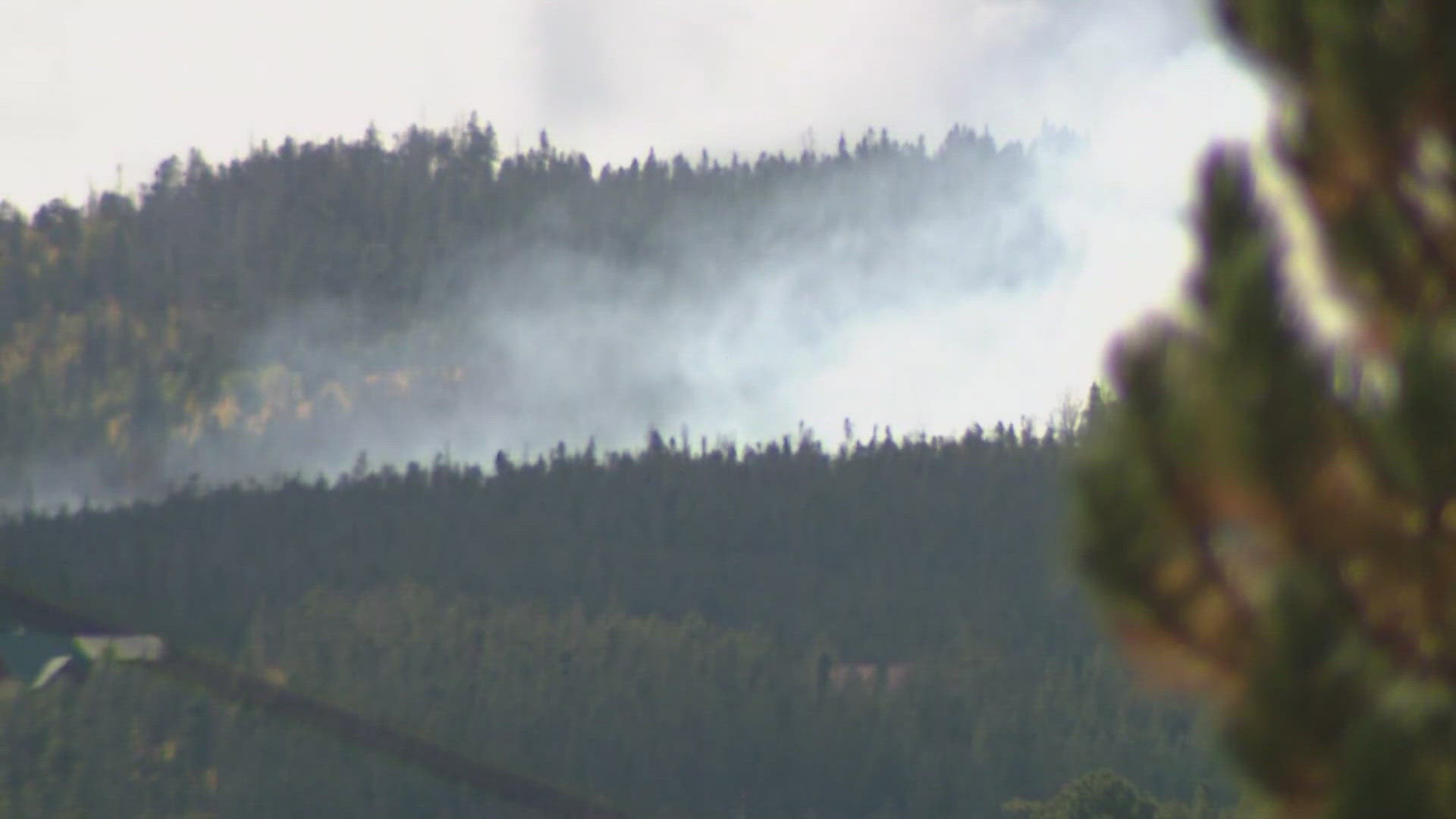 The U.S. Fire Service said the fire was 90% contained Saturday afternoon.