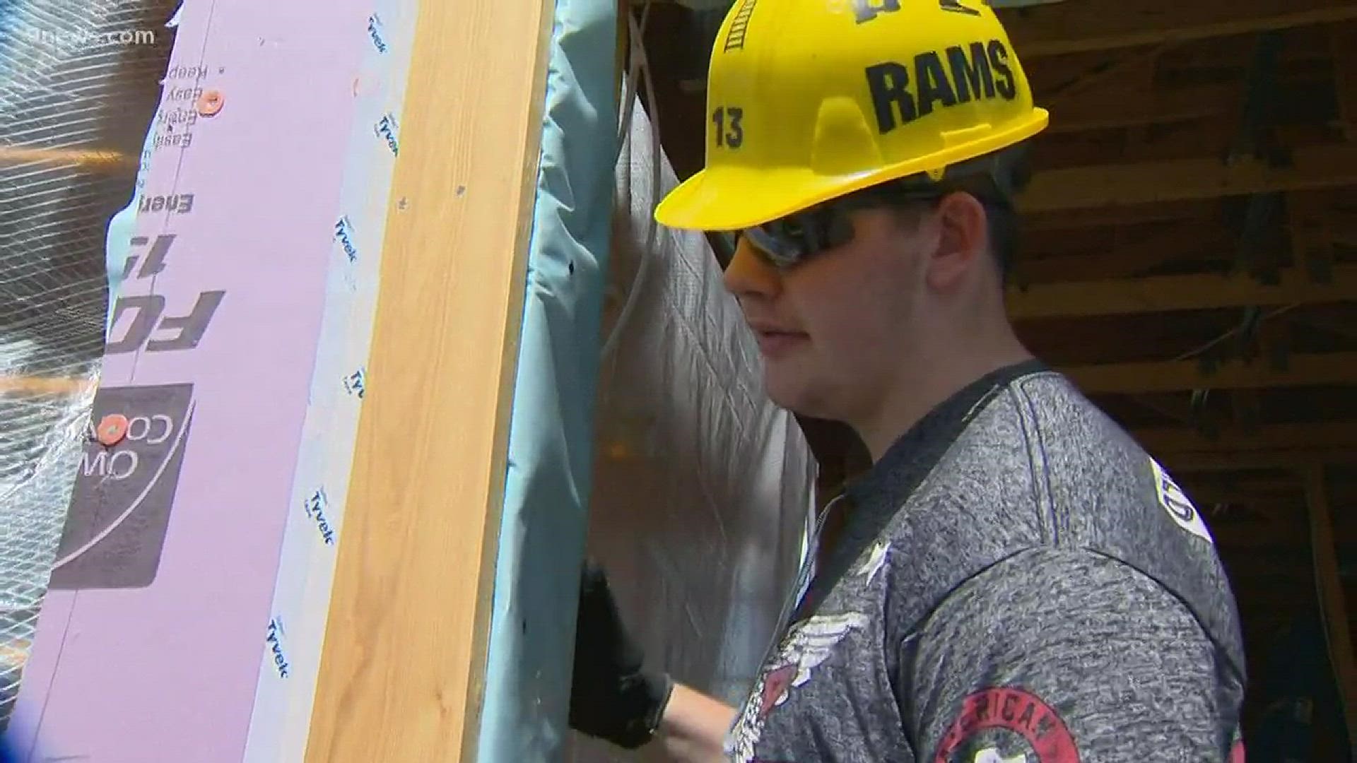 A school in the Jefferson County School District uses a math program to help build houses for Habitat for Humanity