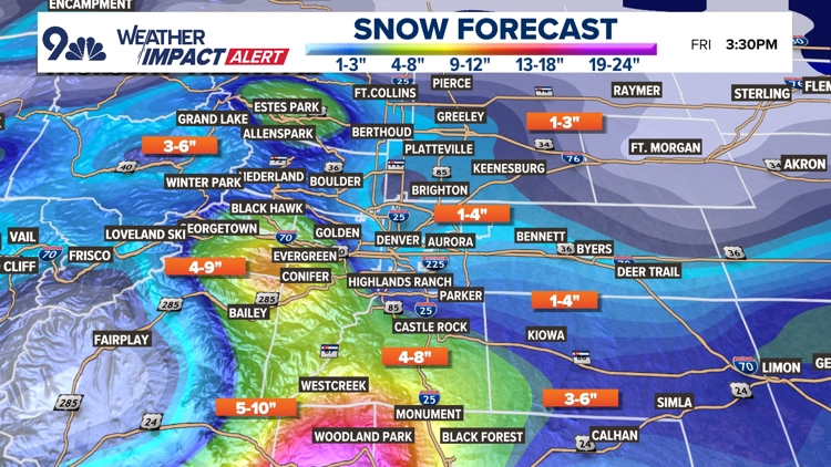 Snow and cold temperatures returning to Denver area, Weather Impact ...
