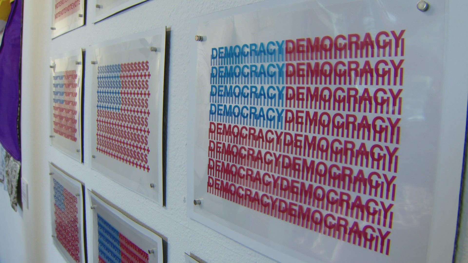 The exhibition looks into voting rights and the efforts to restrict them.
