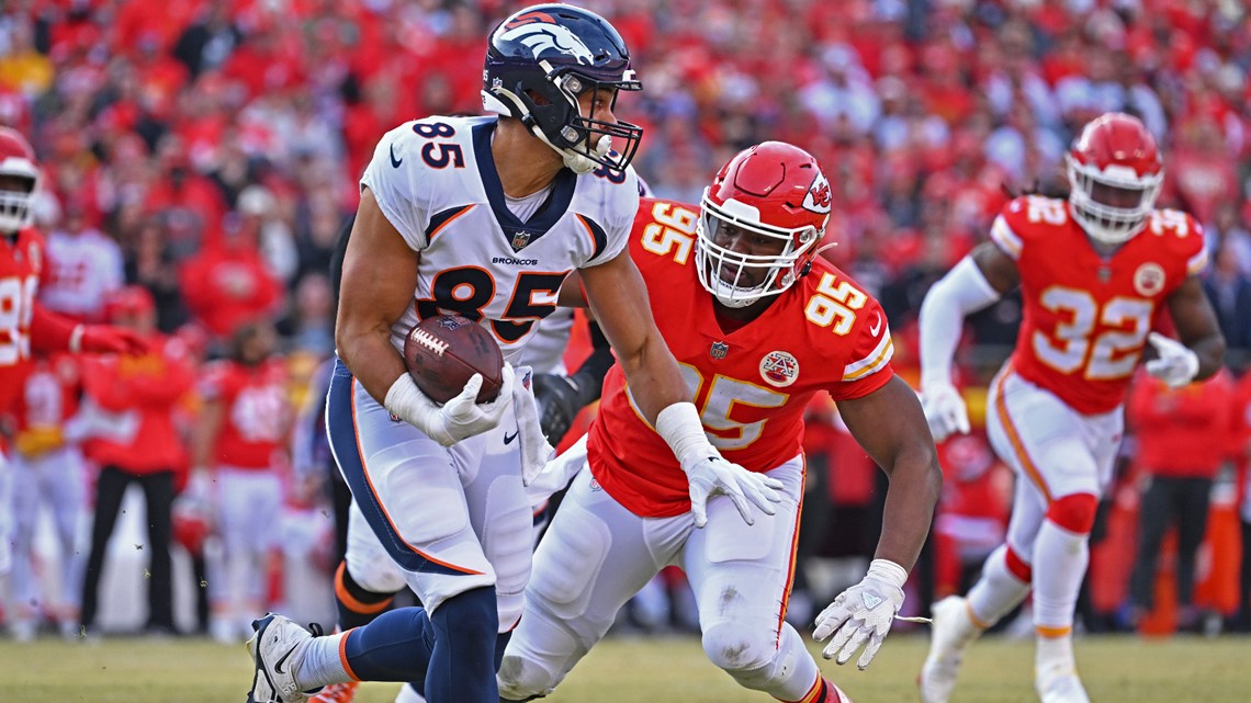 Denver Broncos outlook on Greg Dulcich, Albert Okwuegbunam and the tight  end room in 2023?