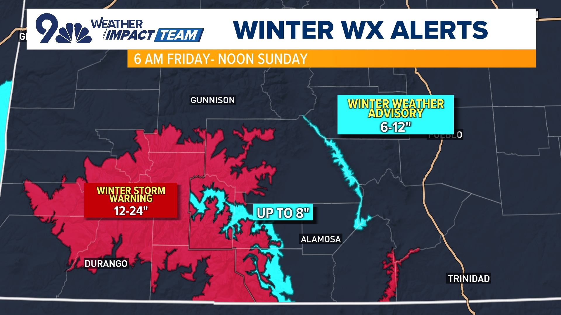 How much snow will Colorado get this weekend?