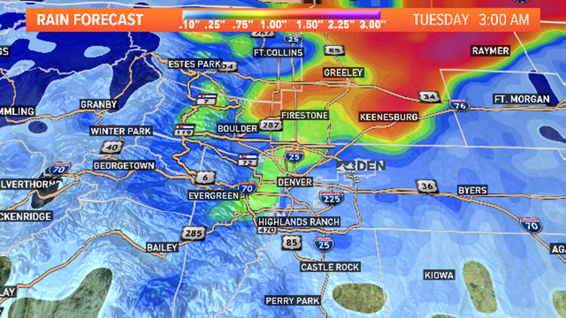Hail, wind and tornado threat for Front Range Monday | 9news.com