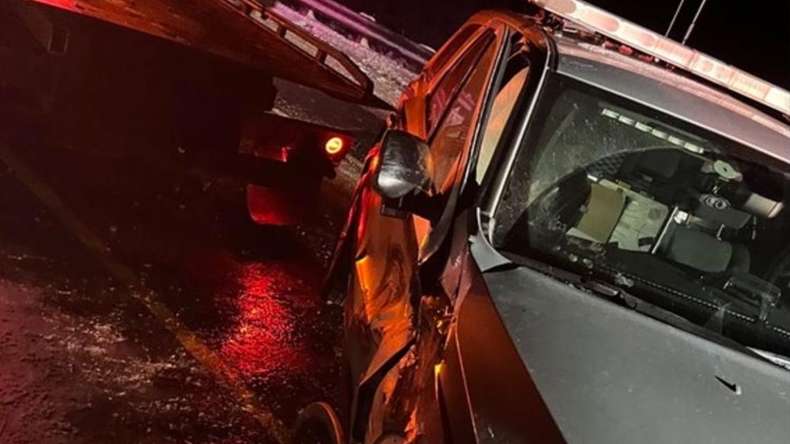 CSP trooper's vehicle hit on I-70 near Wolcott | 9news.com