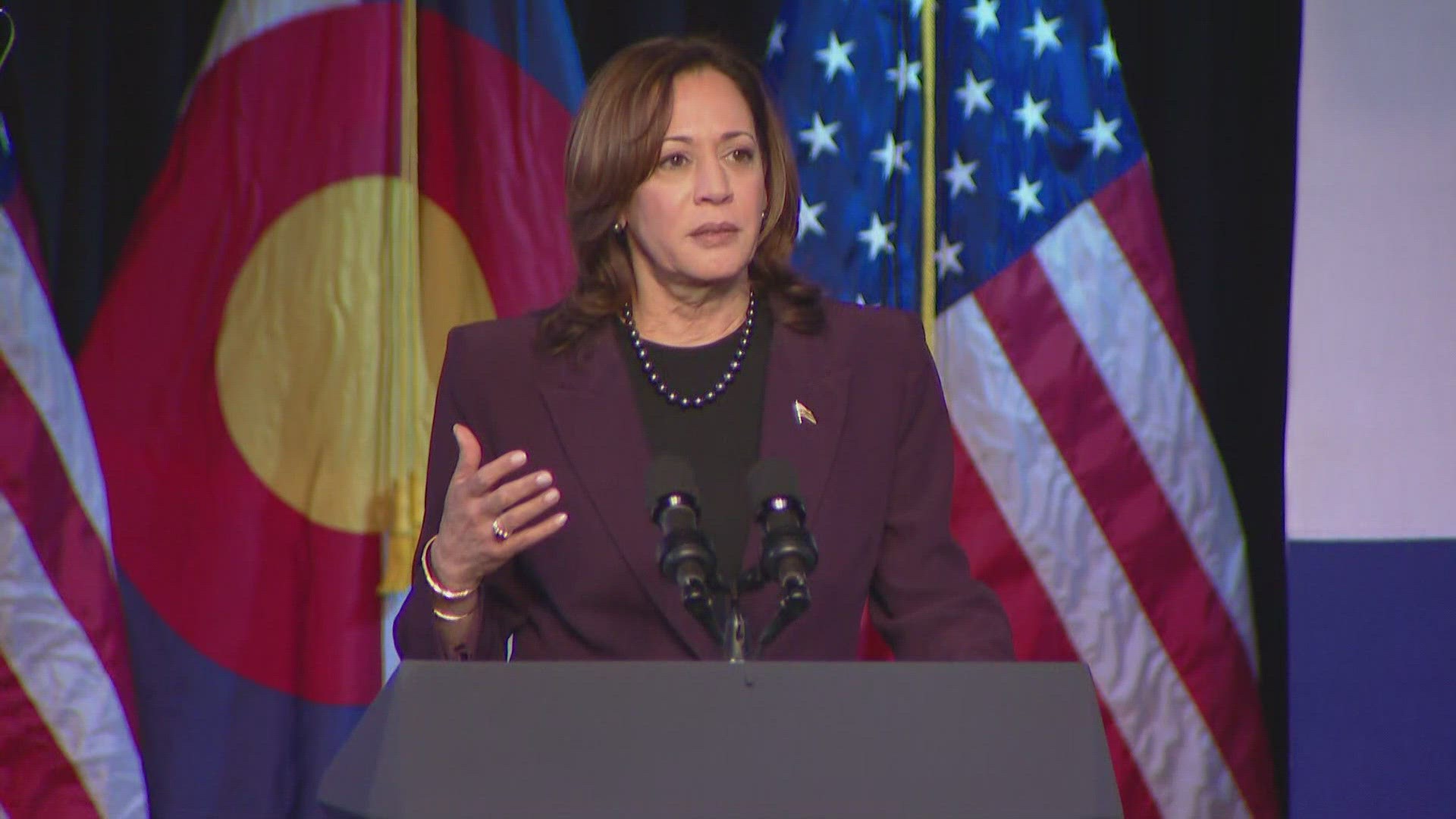 Vice President Kamala Harris returned to Denver, Colorado, as part of her four-state swing after President Biden’s State of the Union address.