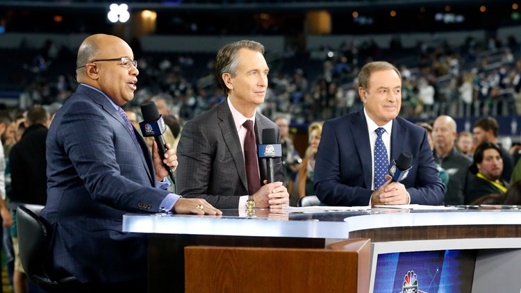 Al Michaels, Cris Collinsworth reluctantly wear masks during Sunday Night  Football in Santa Clara Al Michaels, Cris Collinsworth reluctantly wear  masks during Sunday Night Football in Santa Clara