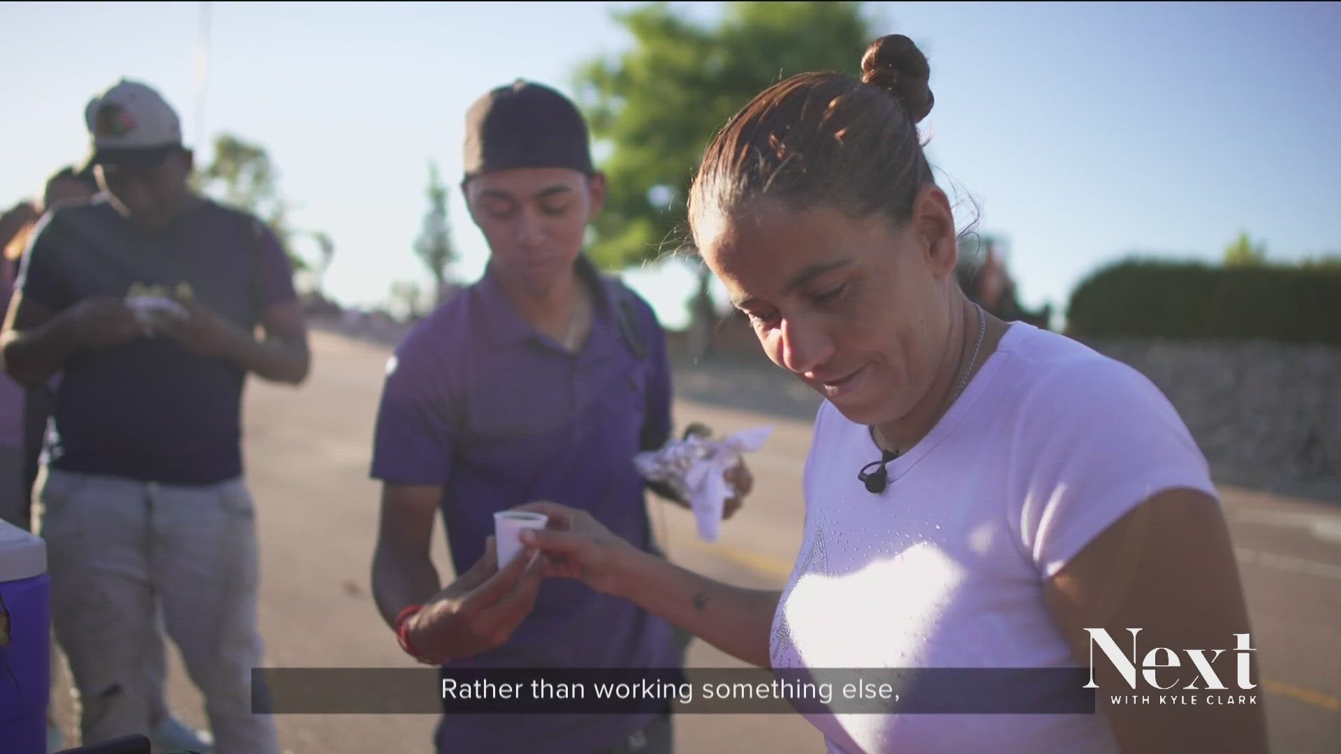 Without legal work, Edith decided to provide for herself selling arepas -- though the U.S. just granted work authorization to Edith and other Venezuelan migrants.