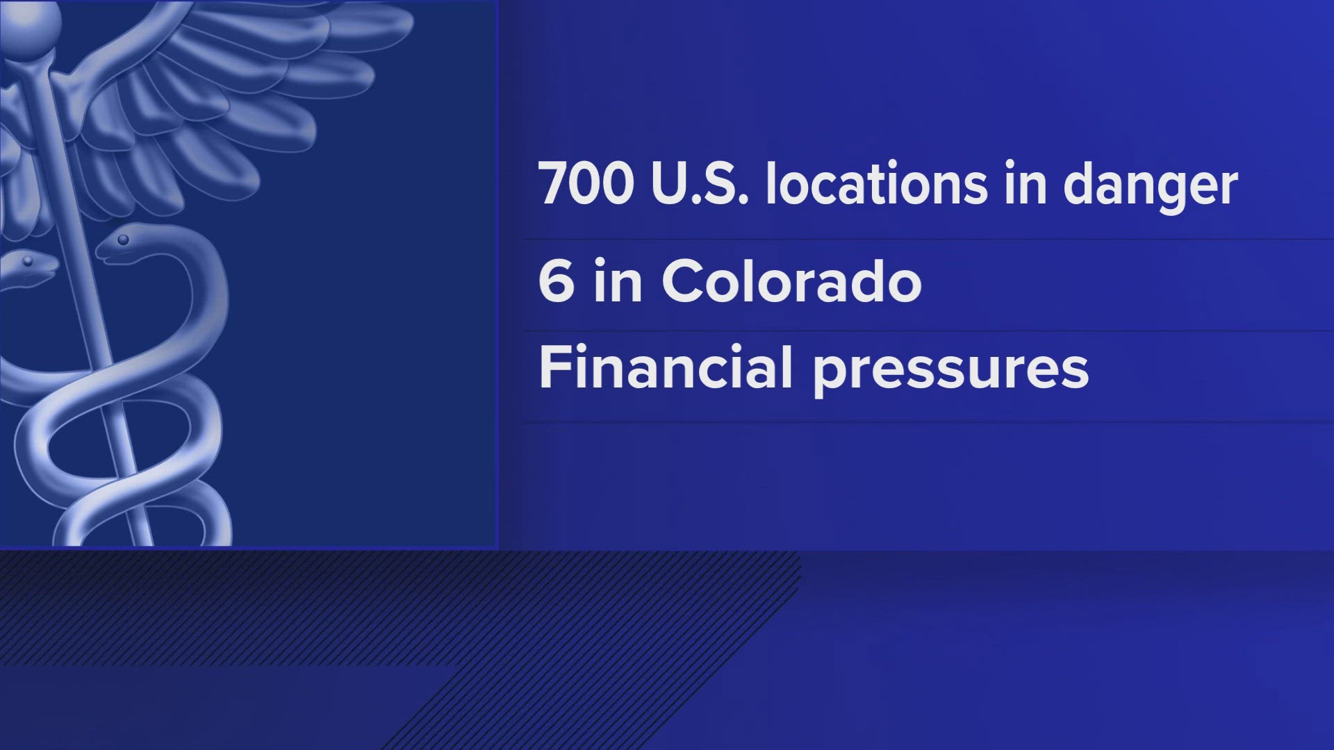 The Center for Healthcare Quality and Payment Reform's report found there are six rural hospitals which have lost money over the last three years.