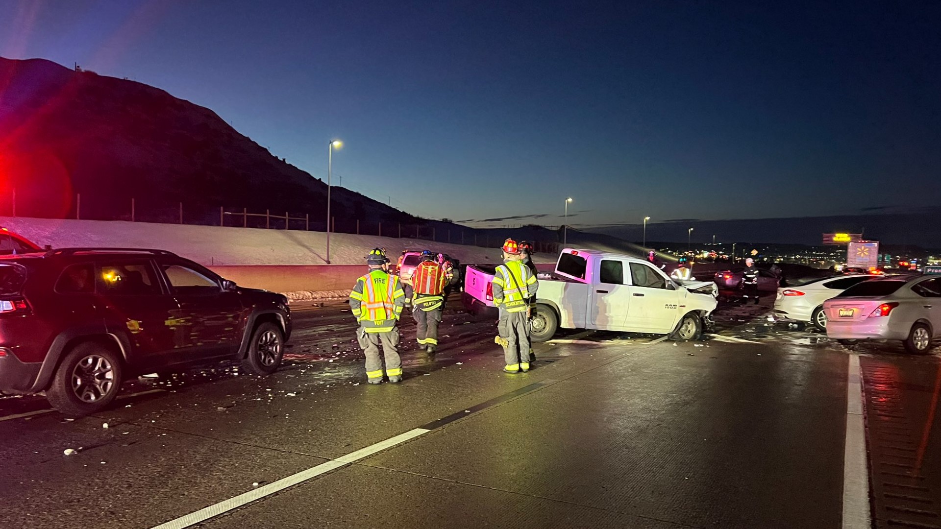 Colorado State Patrol said icy conditions are believed to be a factor.