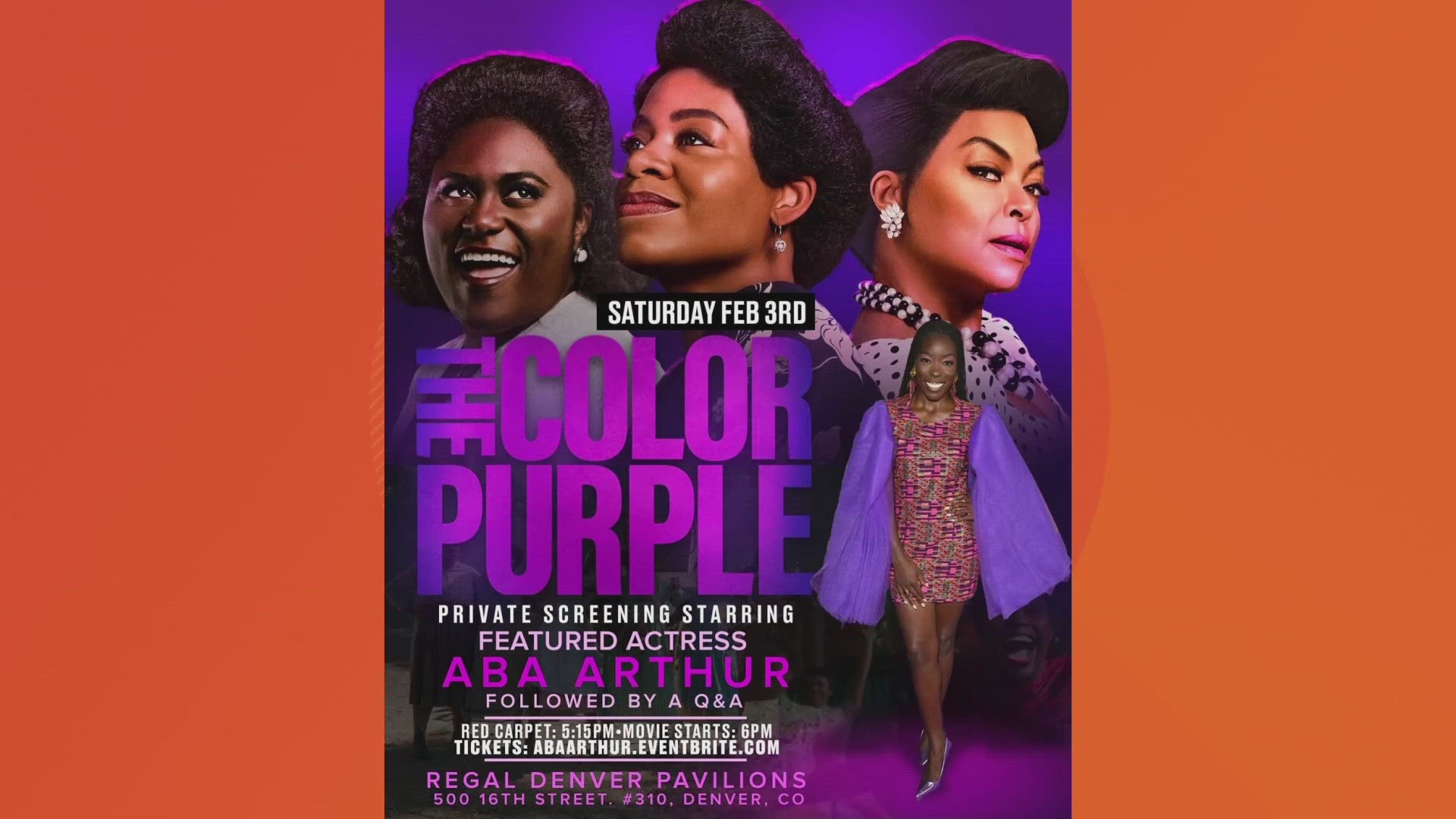 Actress Aba Arthur, who plays Abena in the new adaption of 'The Color Purple,' is hosting a screening of the film this weekend, followed by a Q&A.