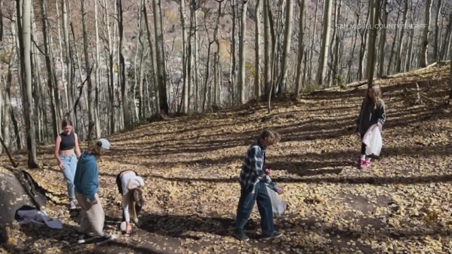 The San Miguel County Sheriff's Office posted a video on Facebook Oct. 14 showing litter strewn across the ground in the forest near Telluride.