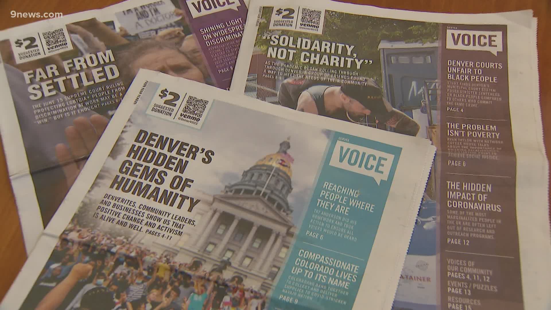 The "Denver VOICE" is a newspaper that's been around since the 1990s. Because of COVID-19, it's facing some of its biggest challenges yet.