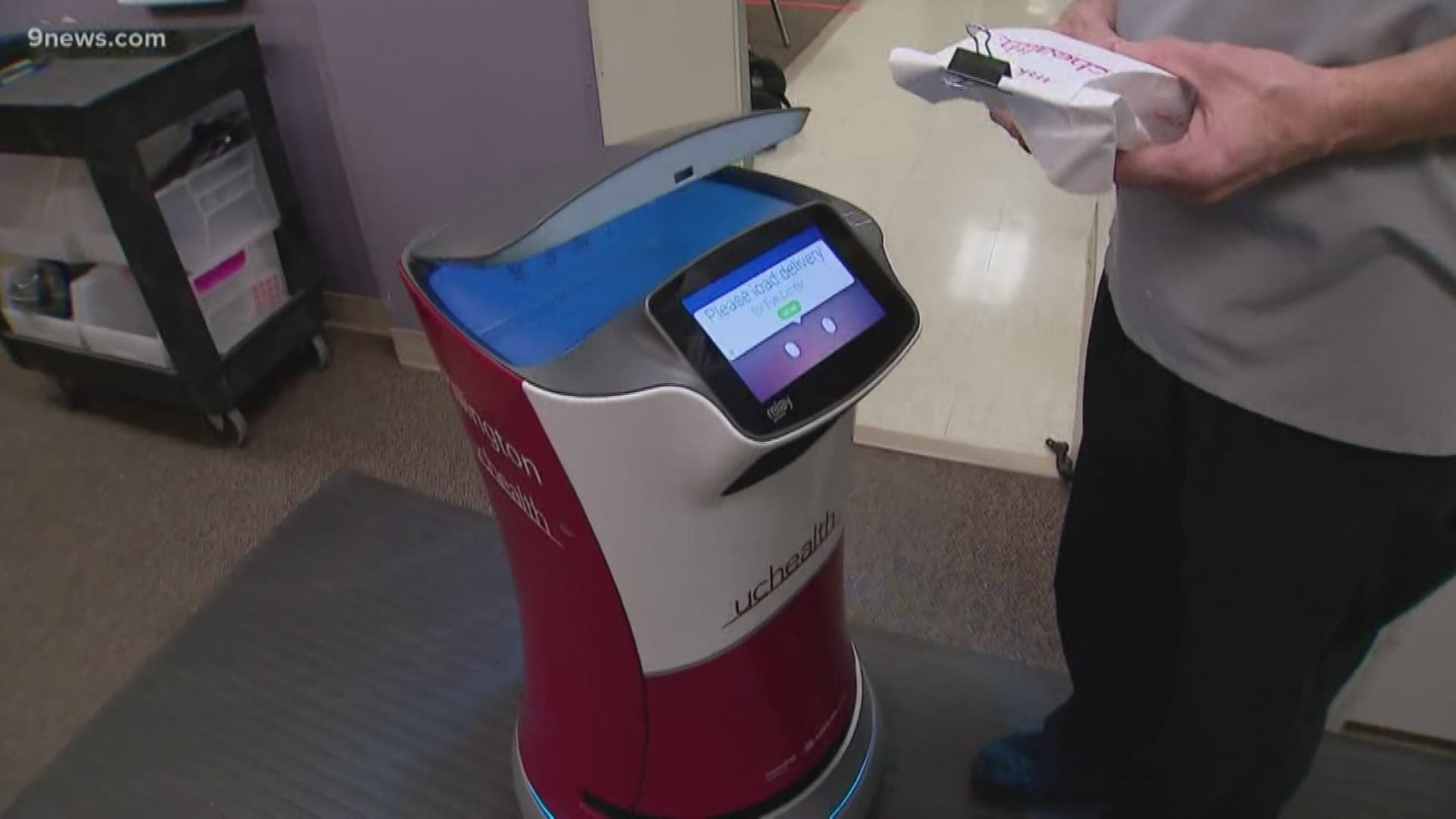 A new piece of technology at the UCHealth University of Colorado Hospital travels the hallways delivering medicine.