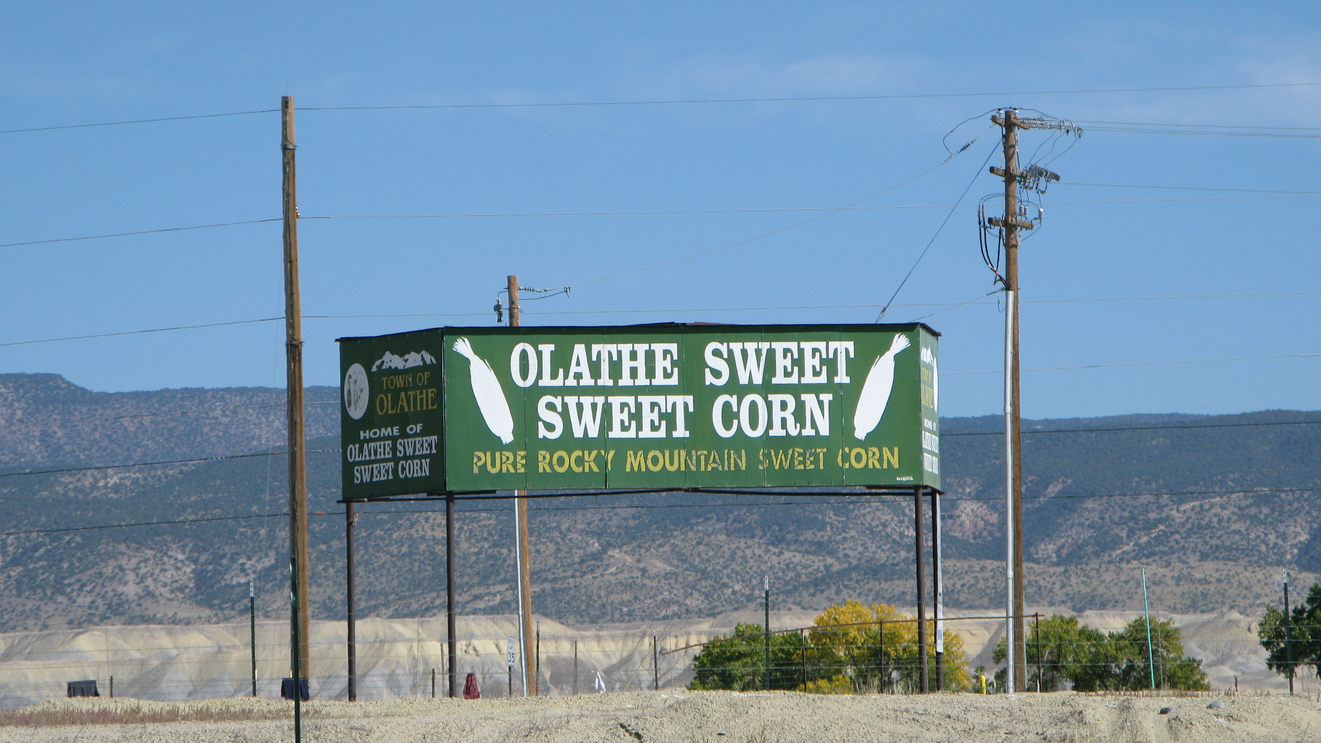 Olathe is a Colorado town about 15 minutes north of Montrose. It's known for growing sweet corn and confusing outsiders with the pronunciation of the town's name