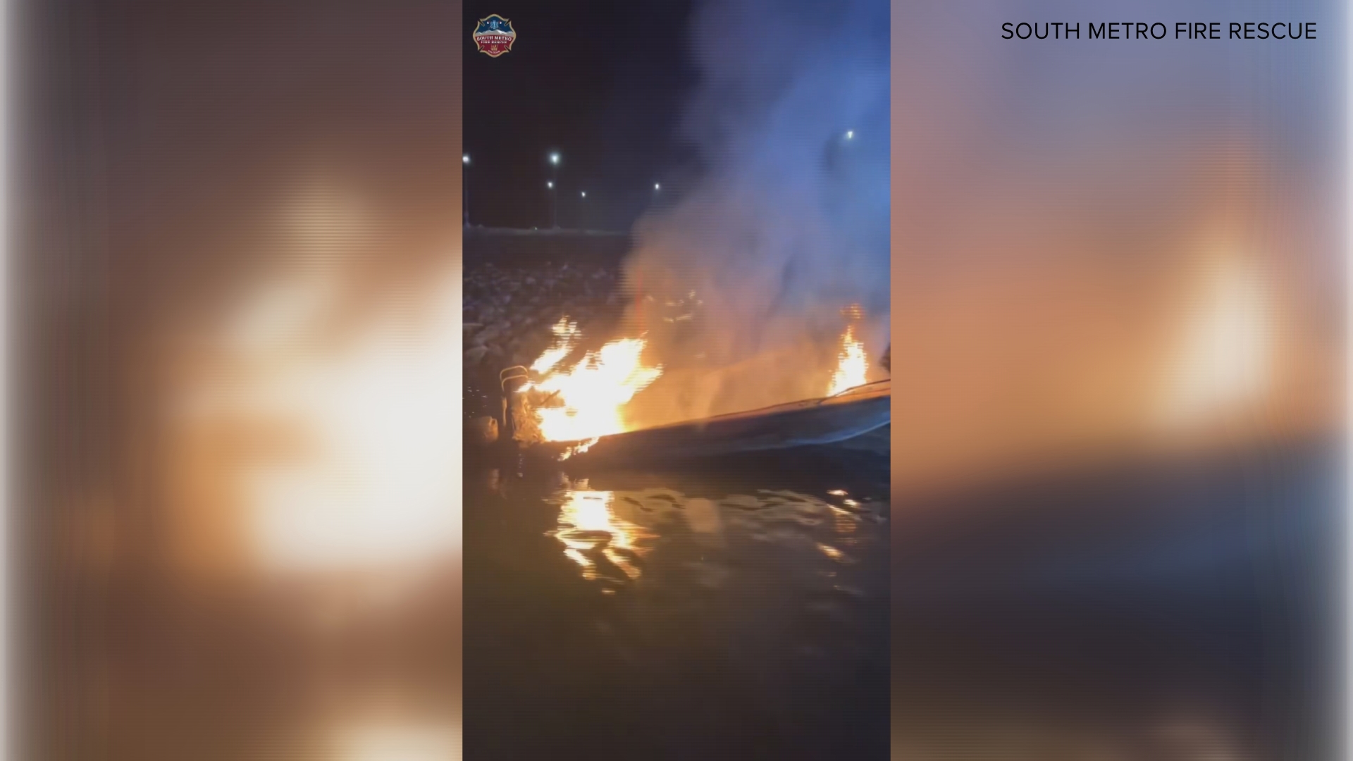 An unoccupied boat at the North Boat Ramp in Chatfield State Park caught fire Sunday night. No injuries were reported.