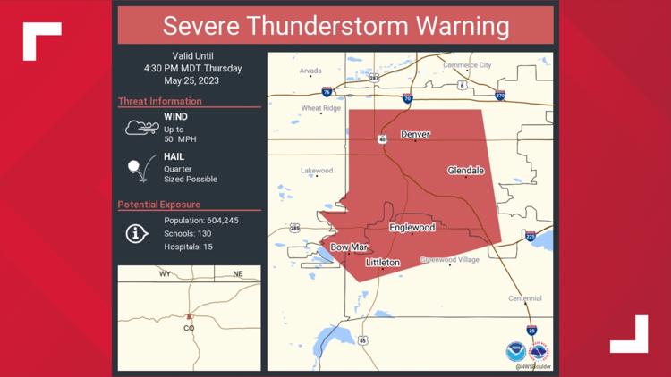 Emiten advertencia de tormenta eléctrica severa para el área metropolitana del sur de Denver