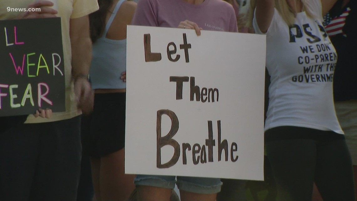 Parents protest Douglas County schools mask mandate