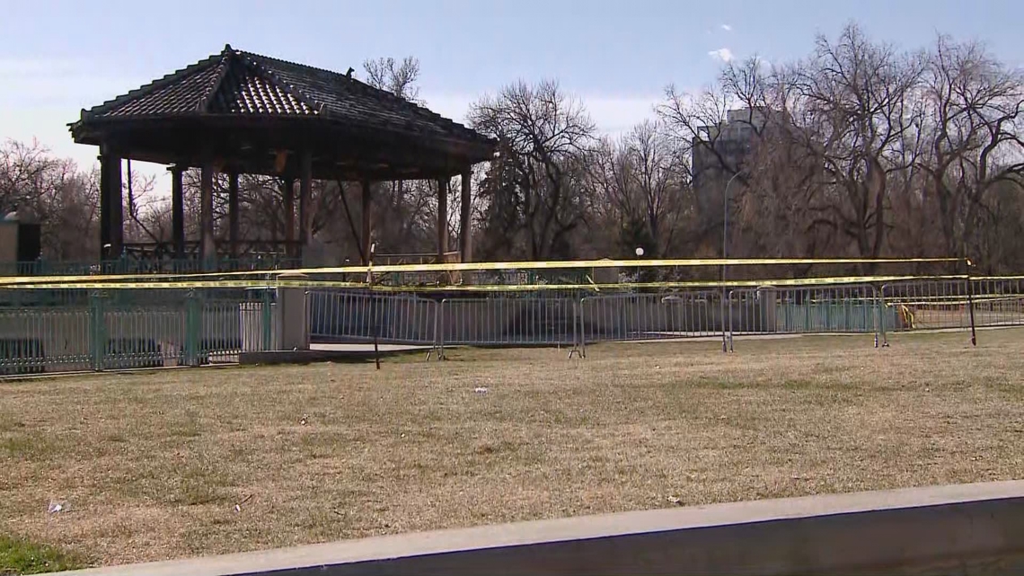 Fire destroys band shell at Denver's City Park