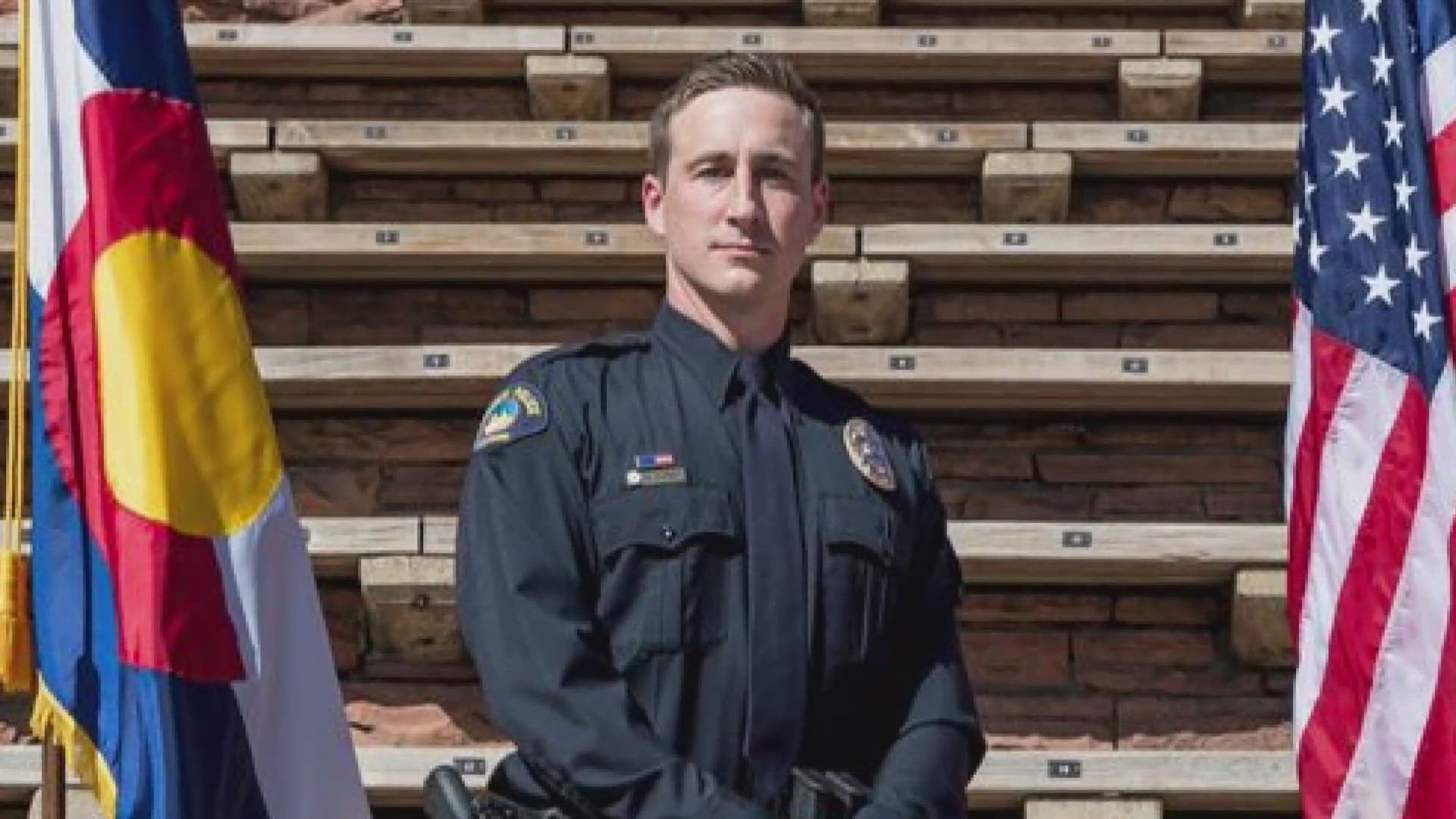 The memorial service for Golden Police Officer Evan Dunn will be held Wednesday in Littleton. Flags will fly at half-staff across Colorado.