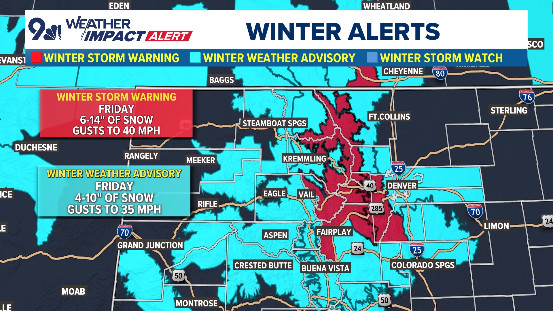 Weather Impact Alert: Denver sees first snow in 40 days, up to a foot ...