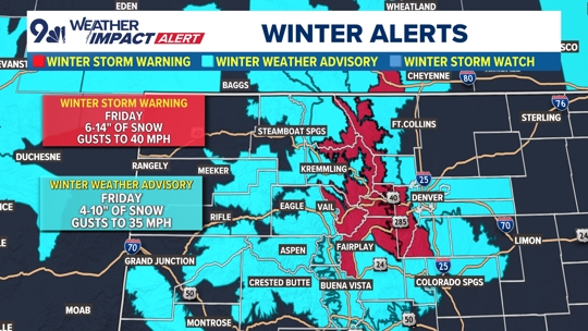 Weather Impact Alert: Denver sees first snow in 40 days, up to a foot ...