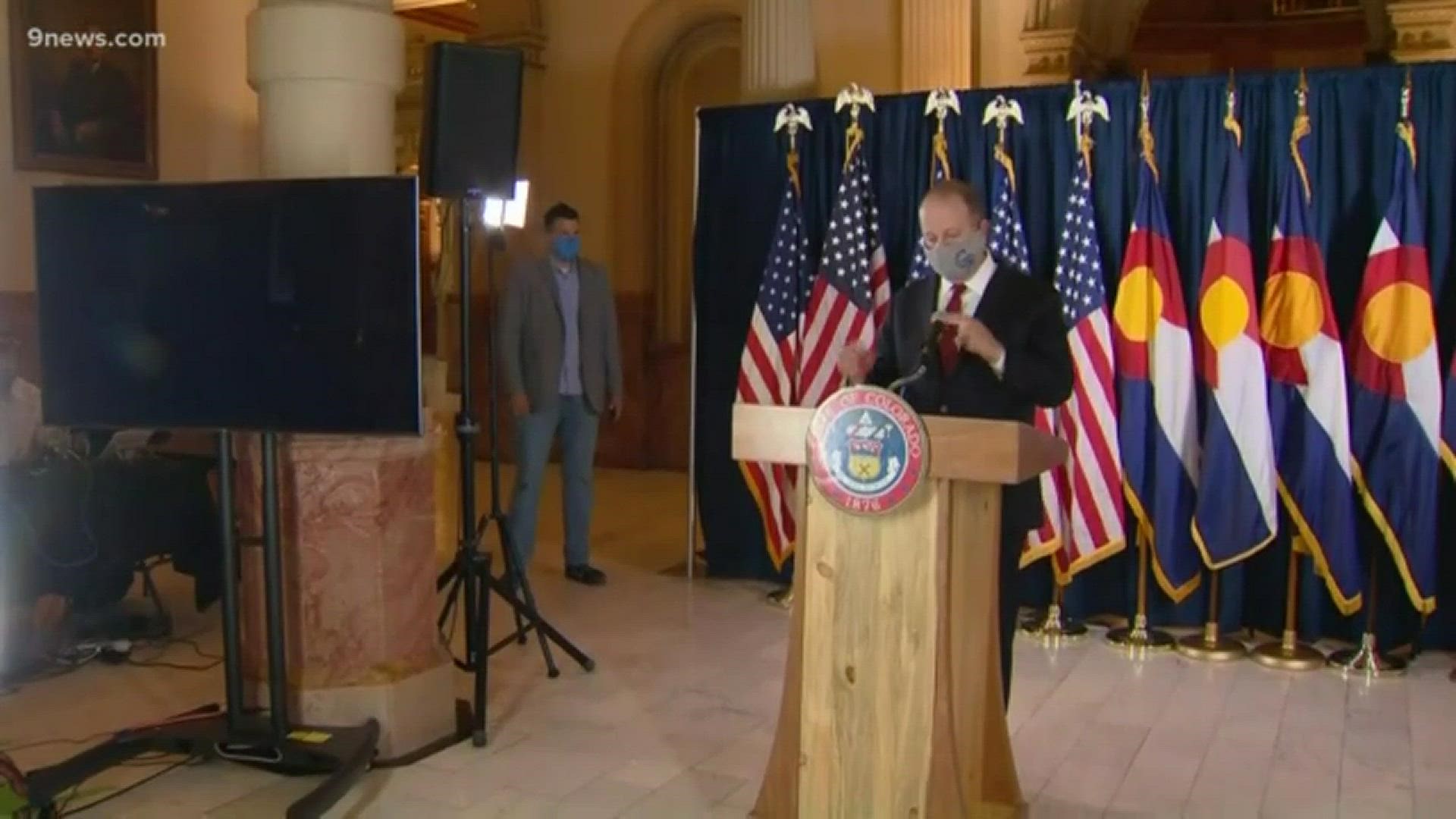 The governor asks Coloradan to join in a moment of silence to honor those who have died from COVID-19.