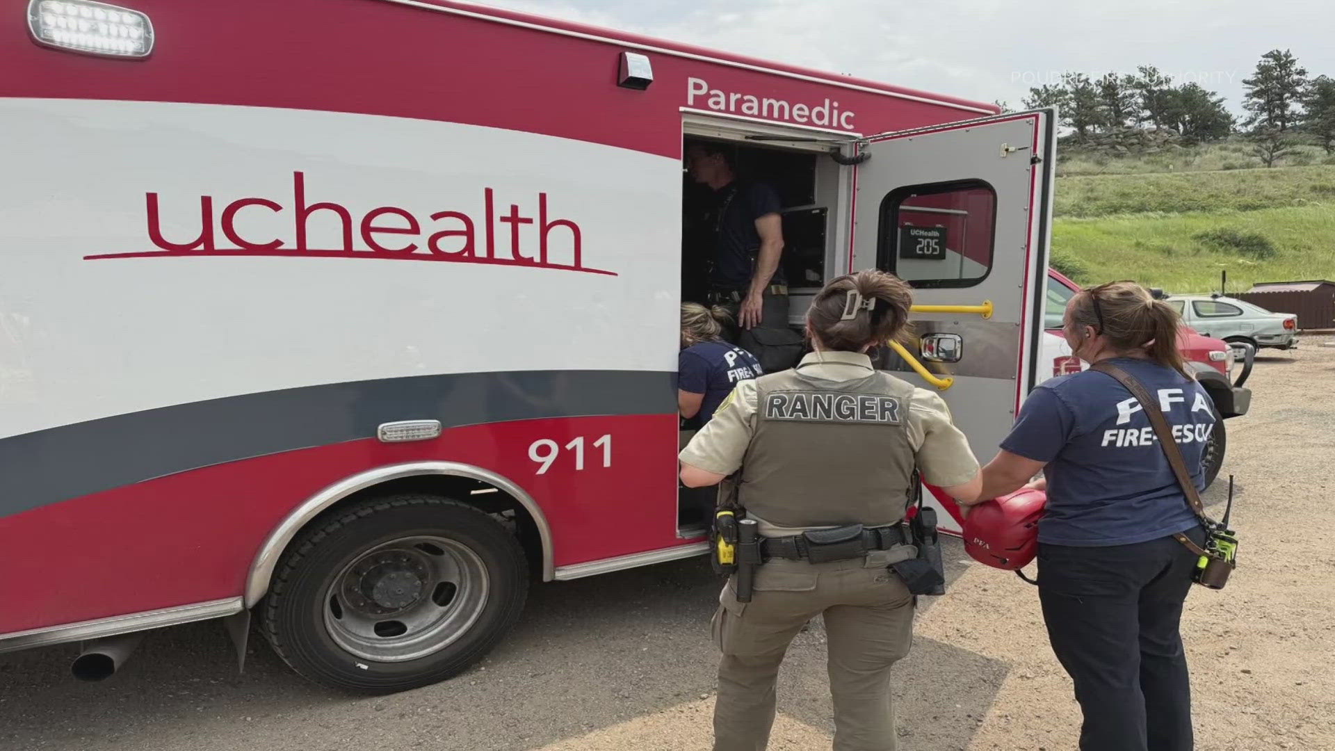 Poudre Fire said a woman fell off her paddleboard 100 yards from shore and was not wearing a life jacket. 