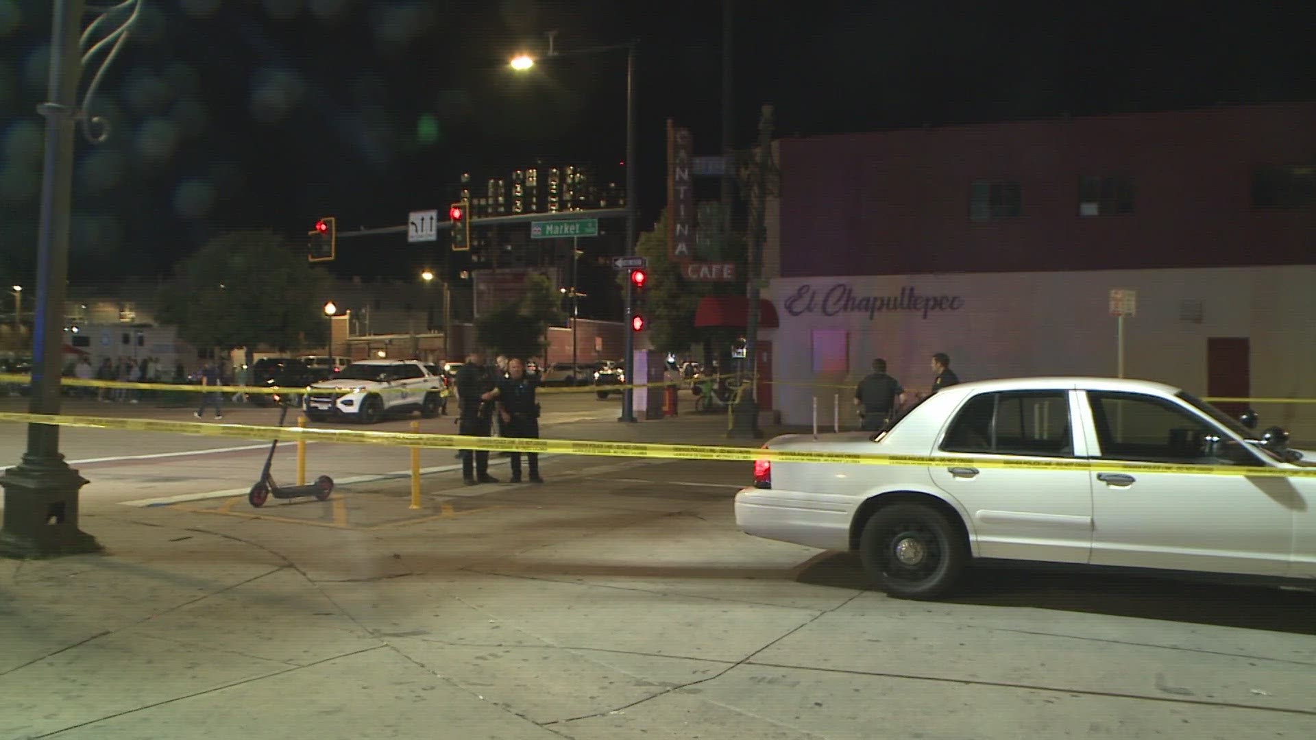 The shooting happened Saturday night in the 1900 block of Market Street.