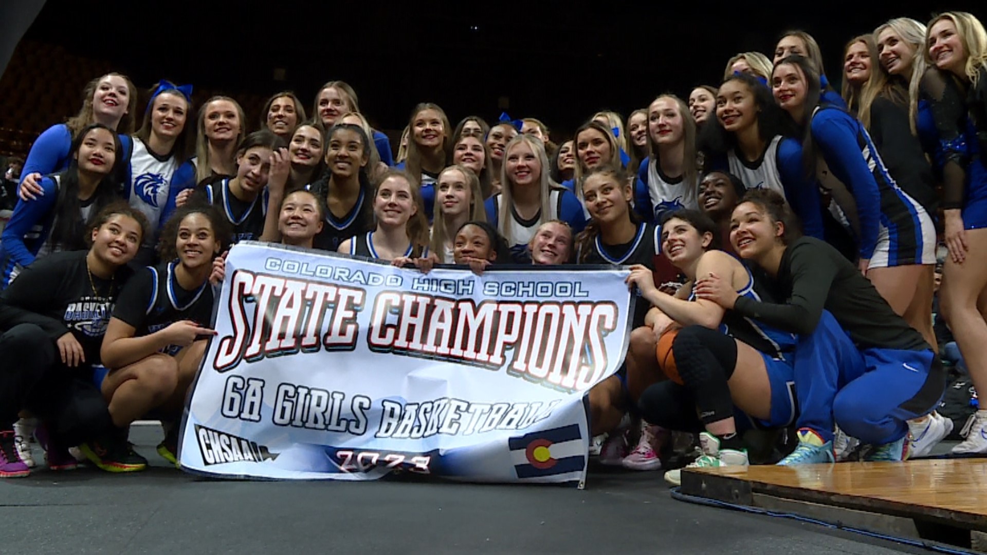 The Wolves defeated the Monarch Coyotes 38-28 in the Class 6A girls state title game Saturday at the Denver Coliseum.