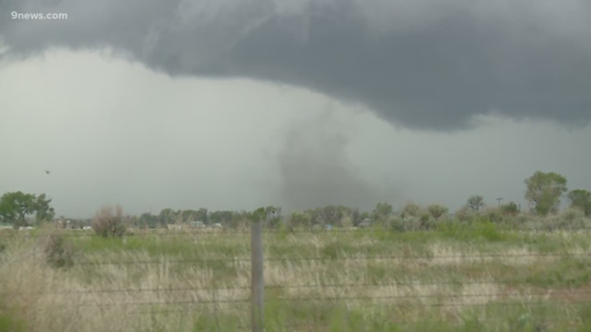 Storm chaser Cory Reppenhagen caught a possible tornado on camera Monday afternoon northeast of Fort Morgan.